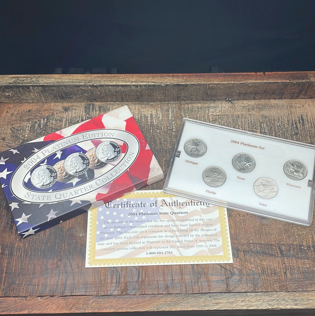 2004 Platinum Edition State Quarter Collection in OGP
