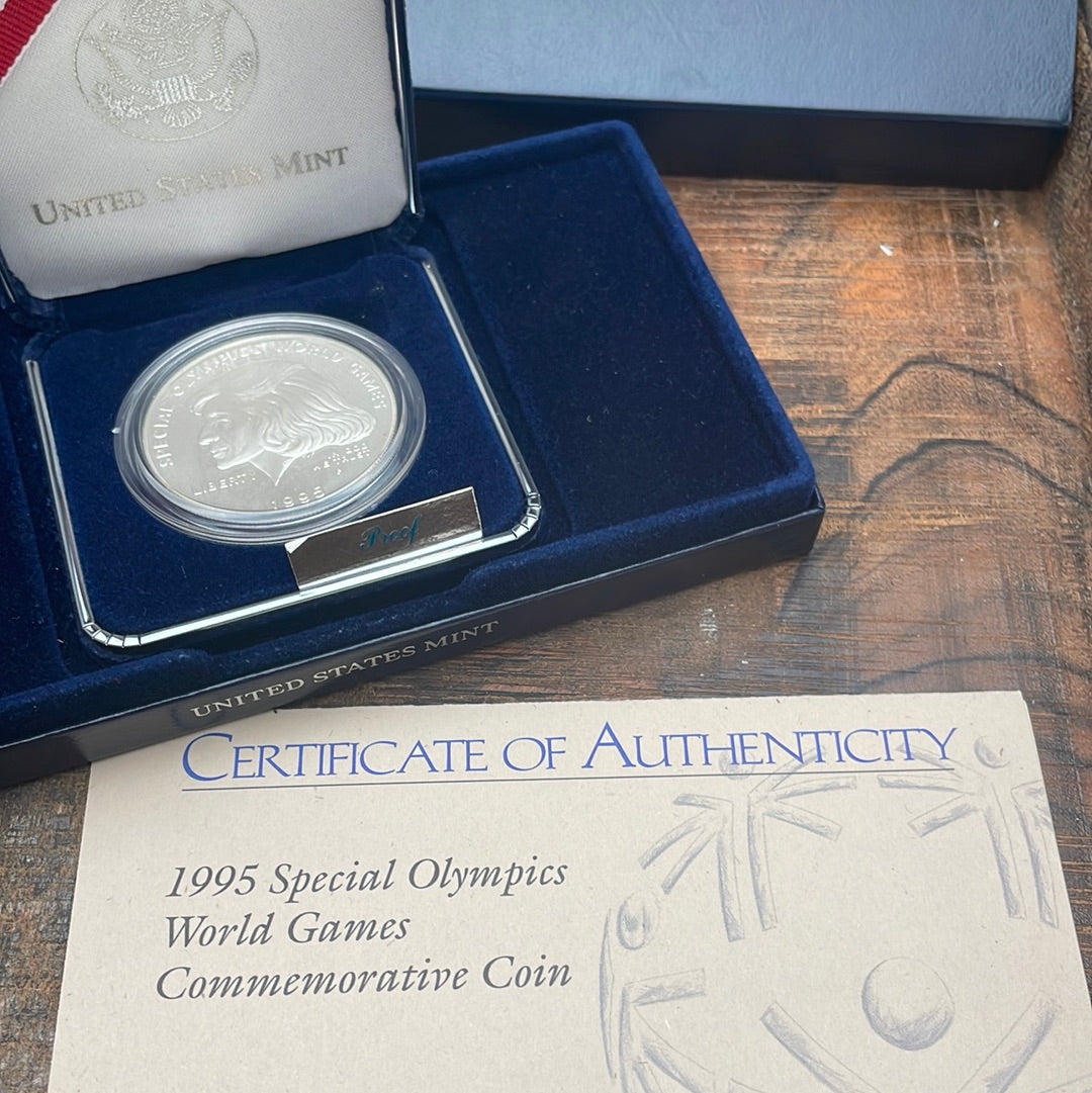 1995 Special Olympics World Games Commemorative Silver Dollar-Proof Coin in OGP
