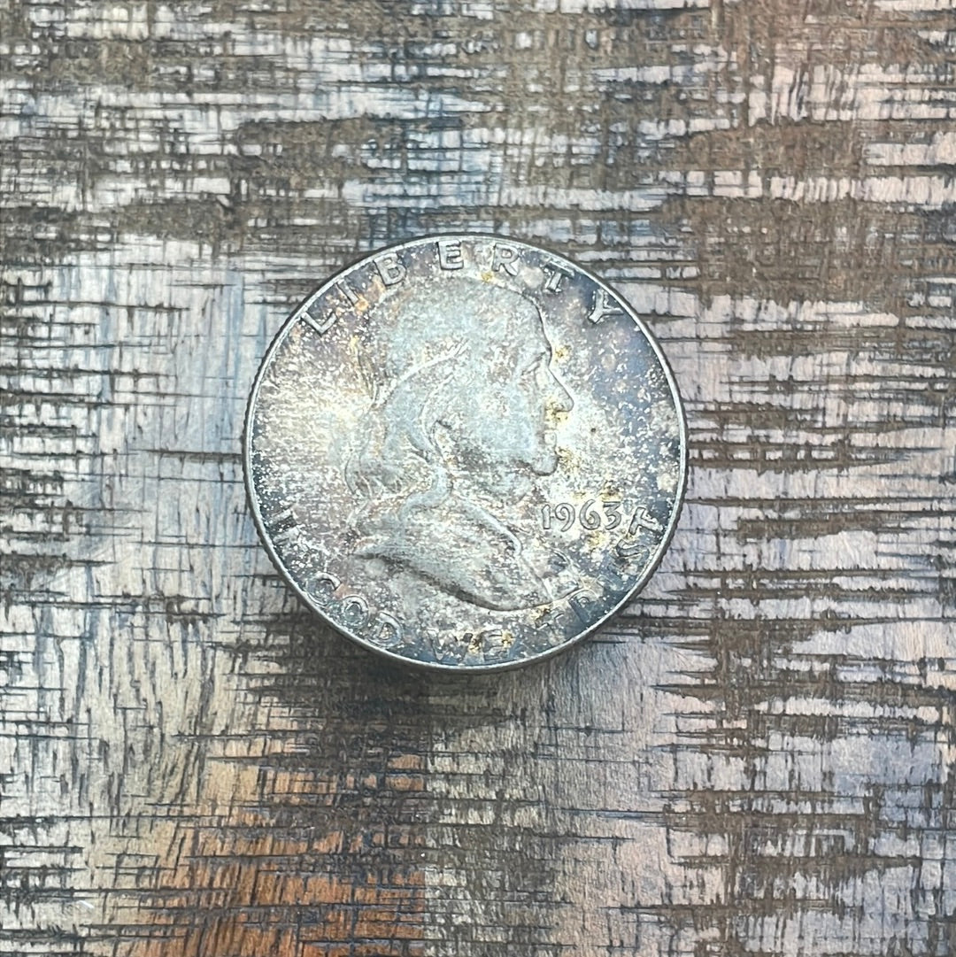 1963 50C US Franklin Half Dollar - Toned