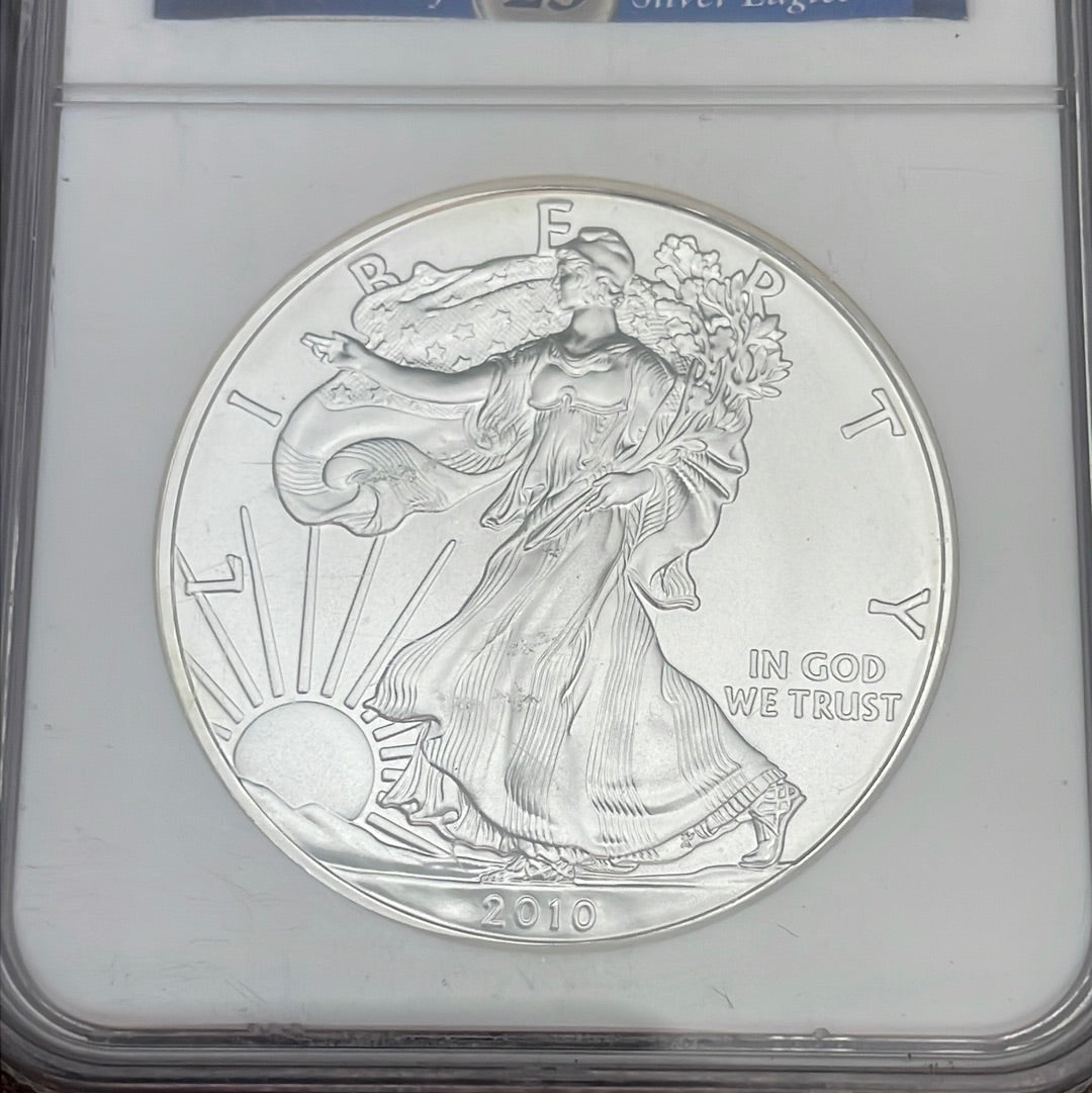 2010 $1 US Silver Eagle NGC MS69
