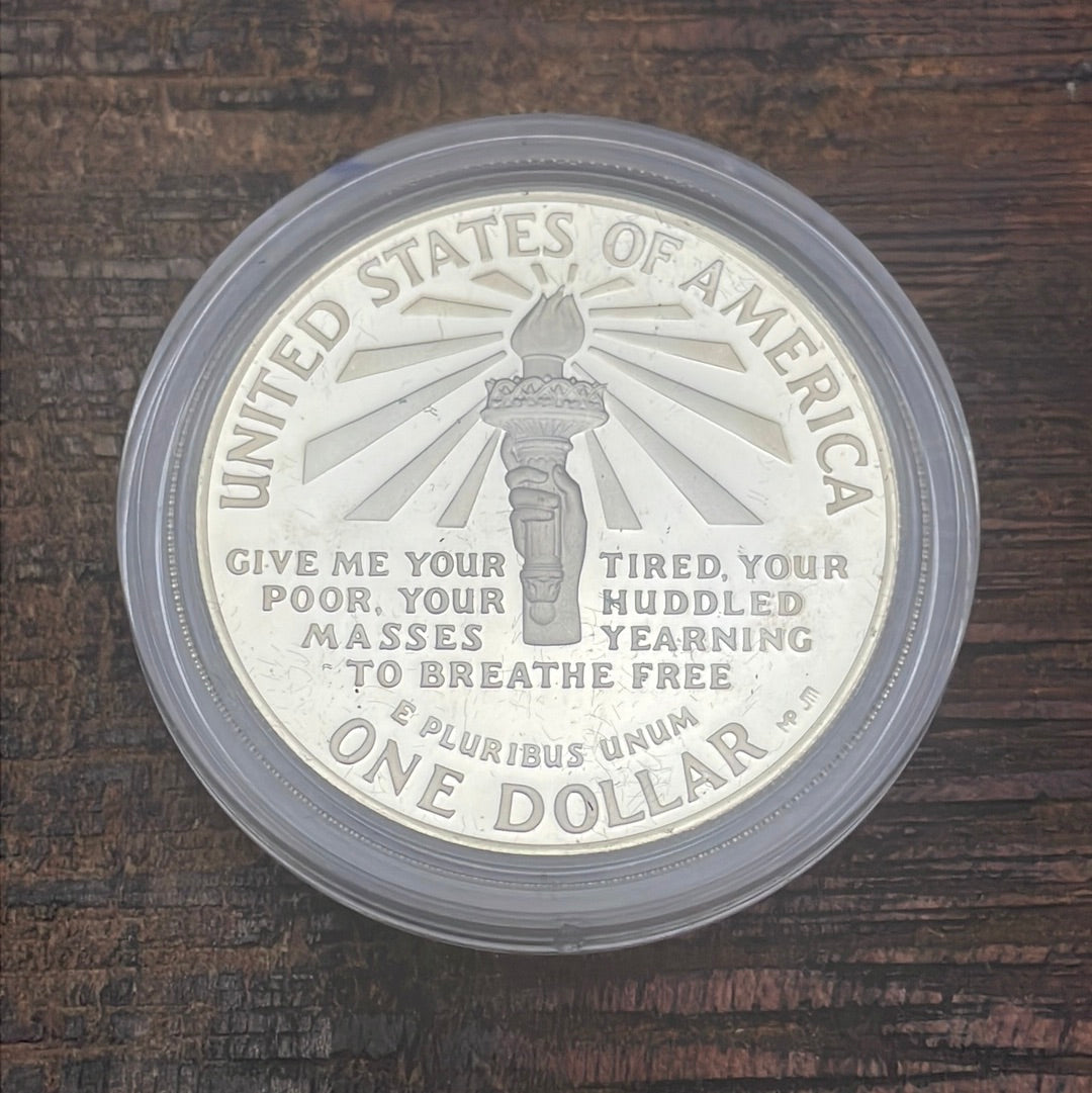 1986-S $1 US Liberty Coin. Silver Proof Coin in OGP (NO COA)
