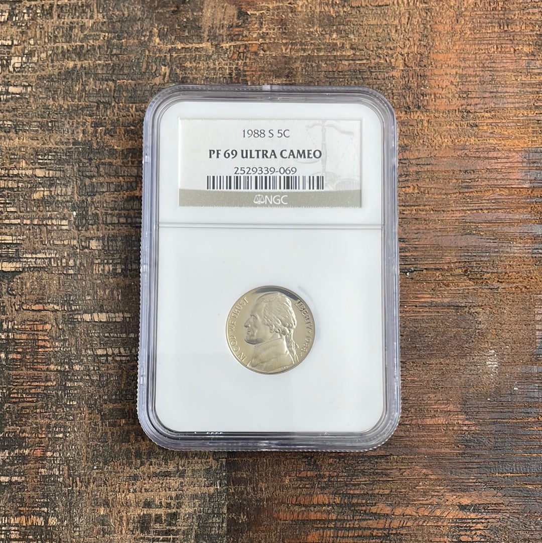 1988-S 5c US Jefferson Nickel, NGC PF69 Ultra Cameo