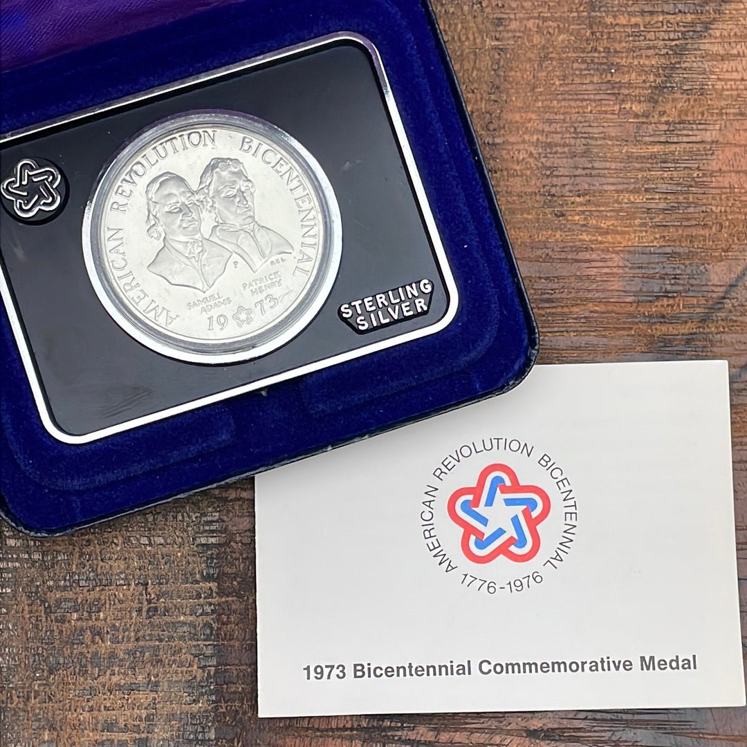 1973 Bicentennial Commemorative Silver Medal with Box and COA