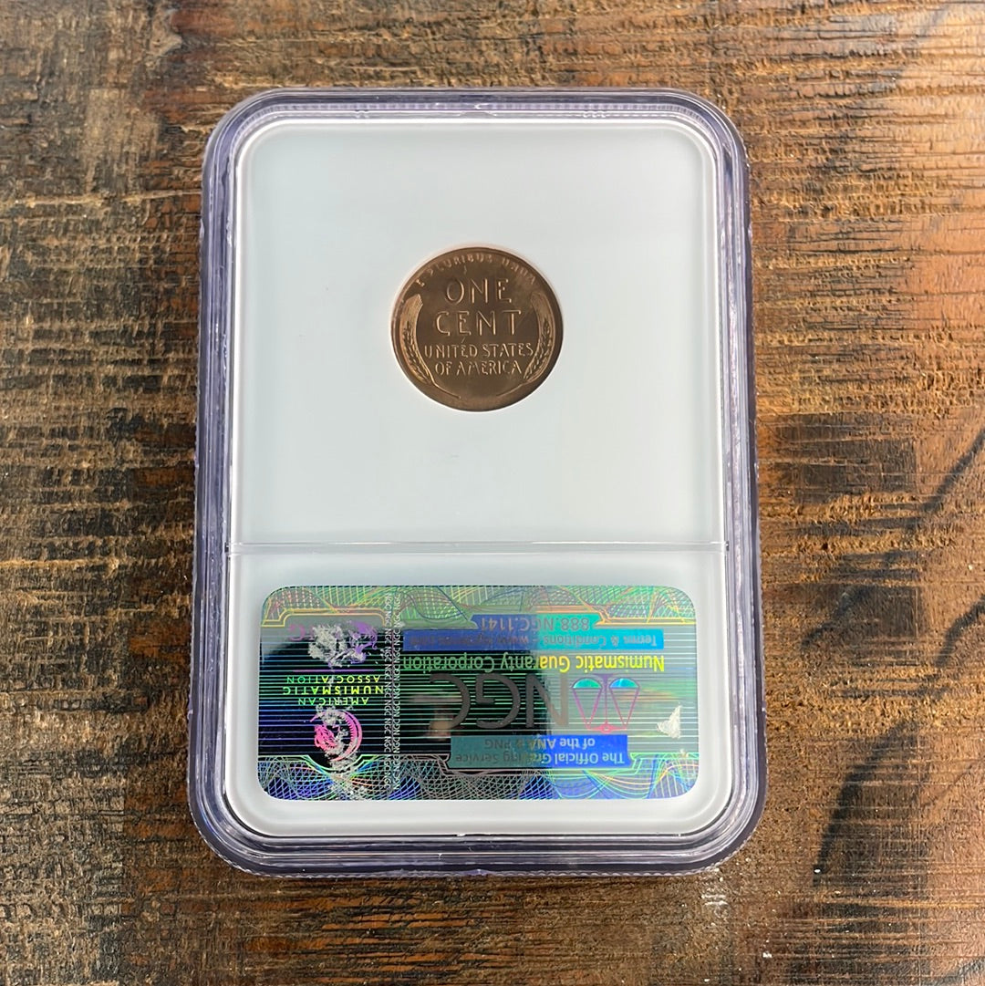 1955-S 1c US Lincoln Wheat Cent NGC MS67 RD