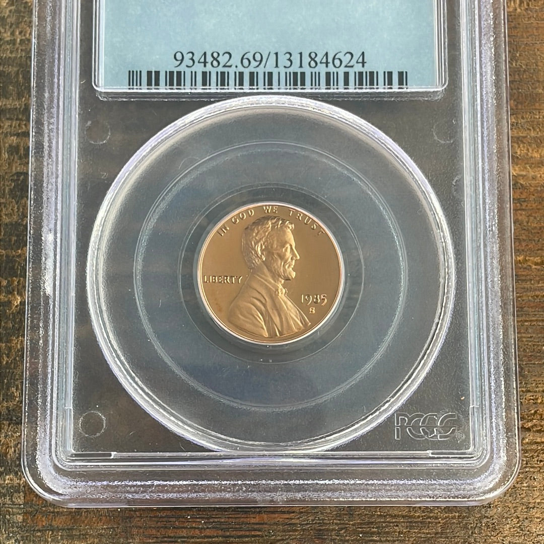 1985-S 1c US Lincoln Memorial Cent PCGS PR69RD DCAM