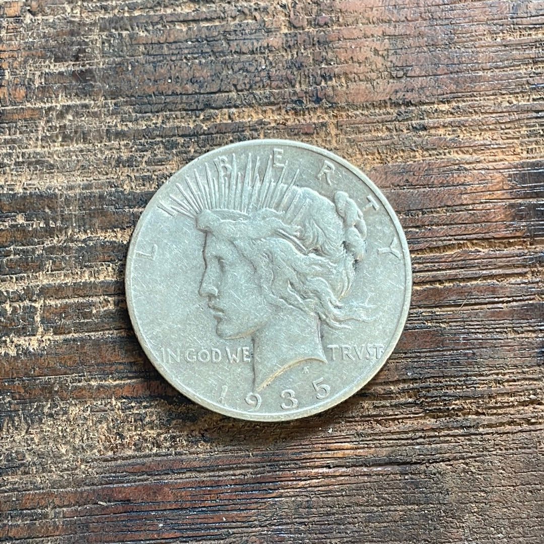 1935-S $1 US Silver Peace Dollar