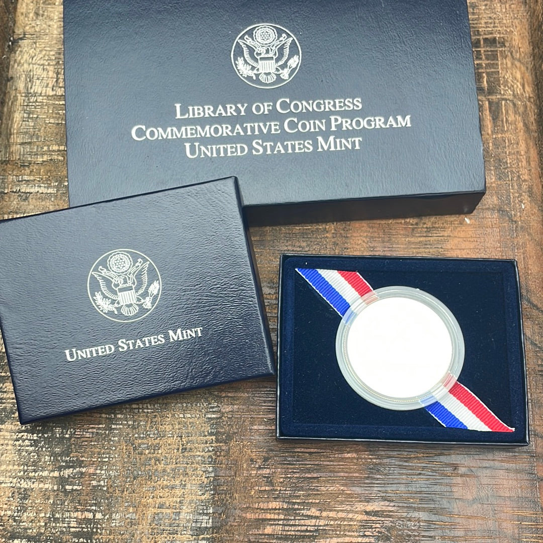 2000 US Mint Library of Congress Commemorative Silver Dollar Coin-Business Strike
