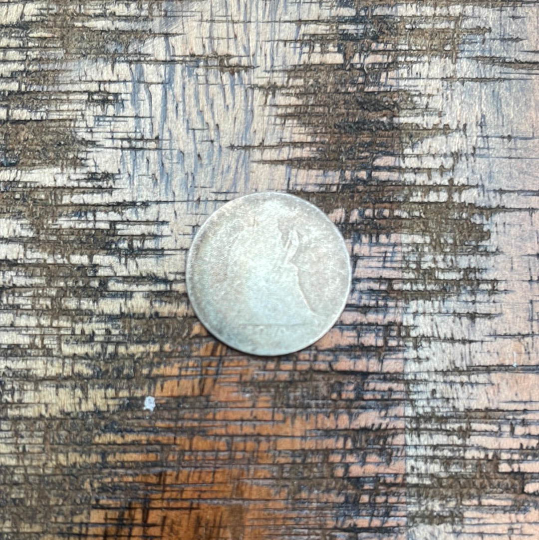 1876 10c US Seated Liberty Dime - 90% Silver