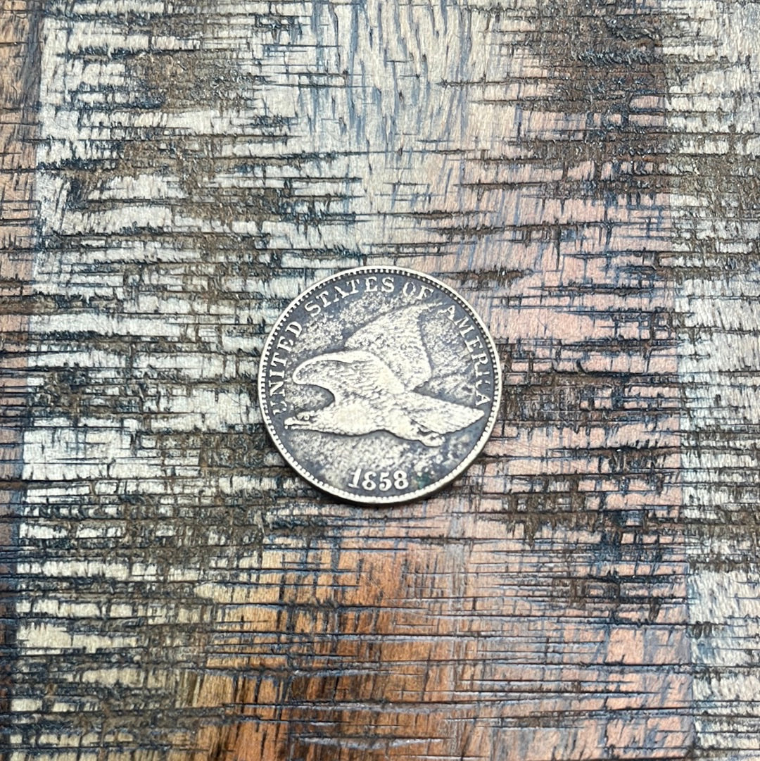 1858 1c Flying Cent ~ Small Letters