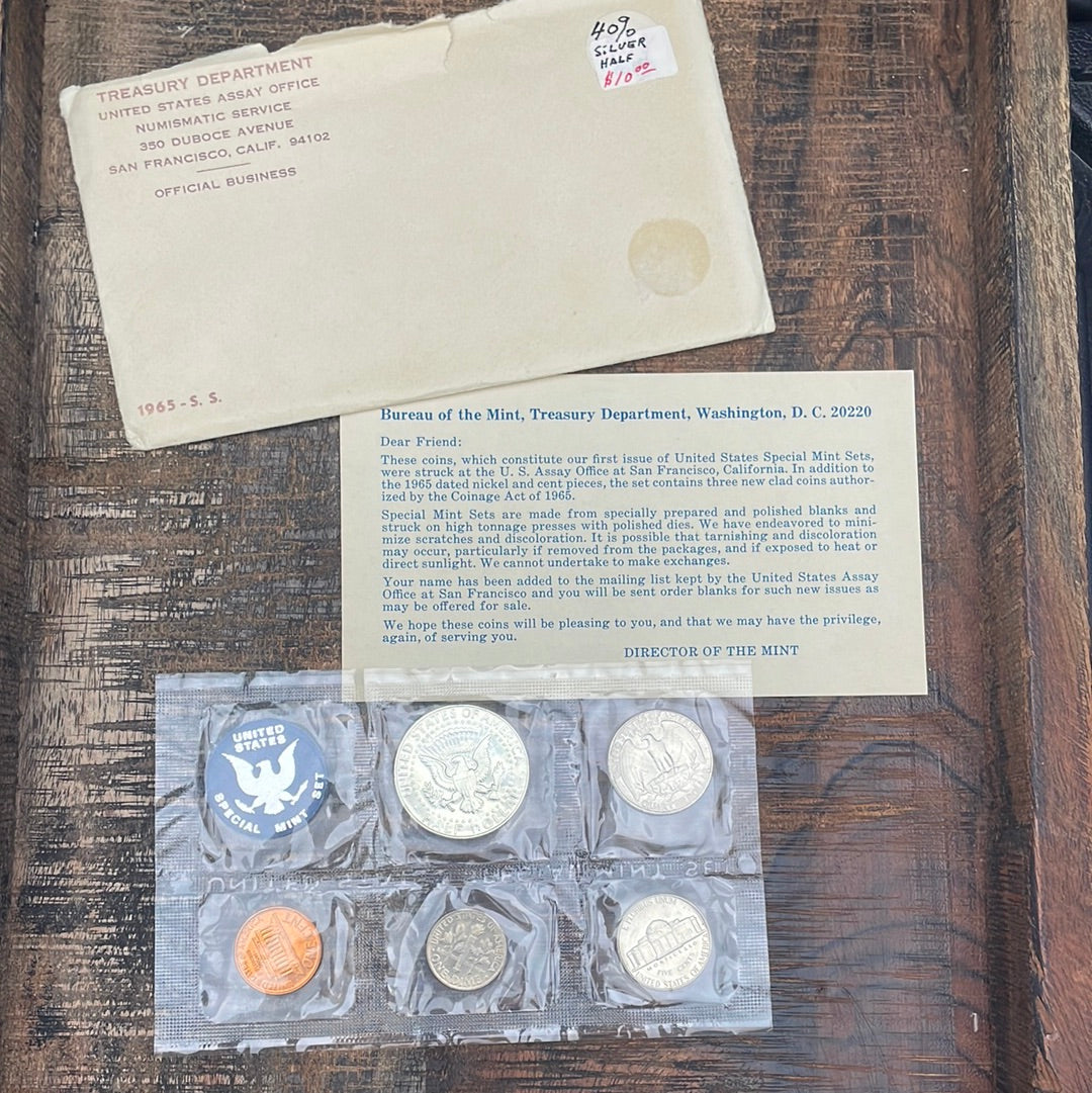 1965 Special Mint Set in Envelope with COA