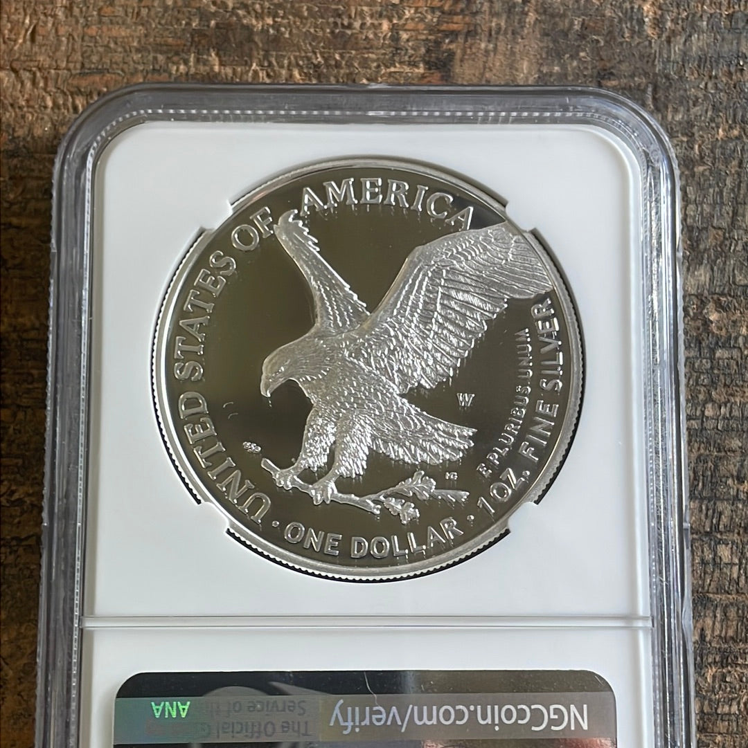 2021-W $1 American Silver Eagle Type-2 NGC PF70 Ultra Cameo.