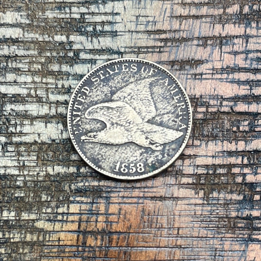 1858 1c Flying Cent ~ Small Letters