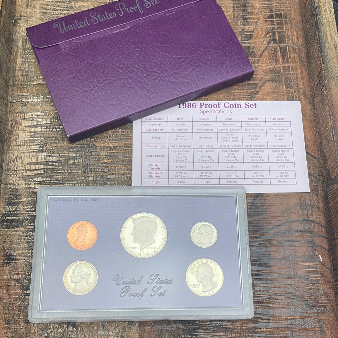 1986 Proof Set in OGP