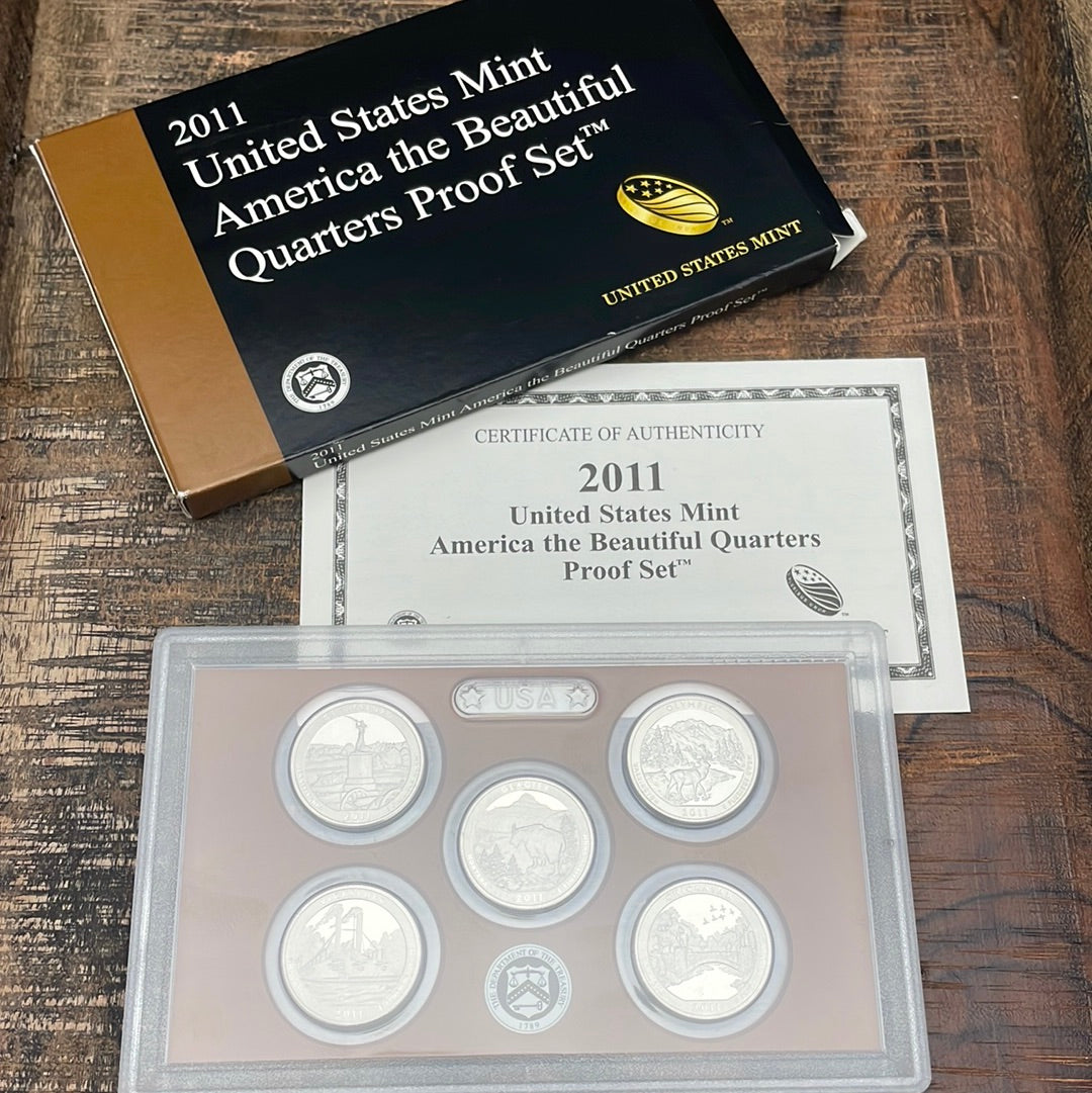 2011 US Mint America the Beautiful Quarters Proof Set in OGP with COA