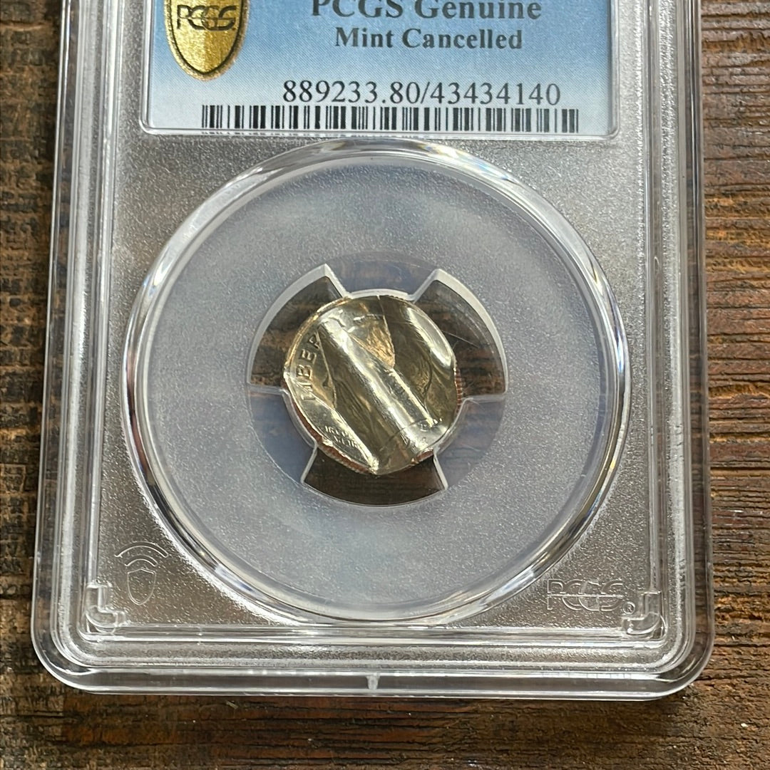 2014-D 10c US Roosevelt Dime PCGS Genuine Mint Cancelled