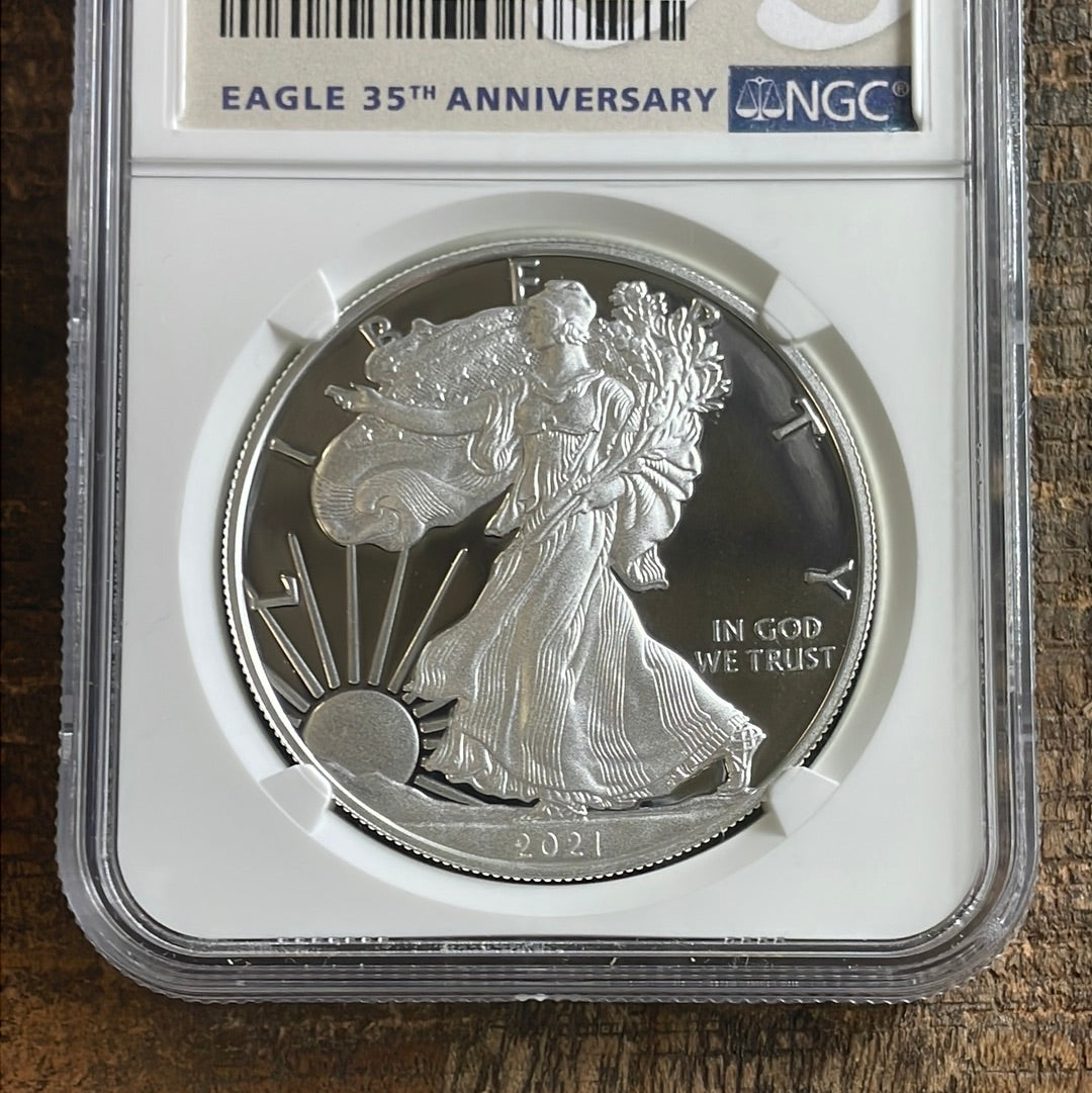 2021-W $1 American Silver Eagle Type 1 NGC PF 70 Ultra Cameo. FDOI