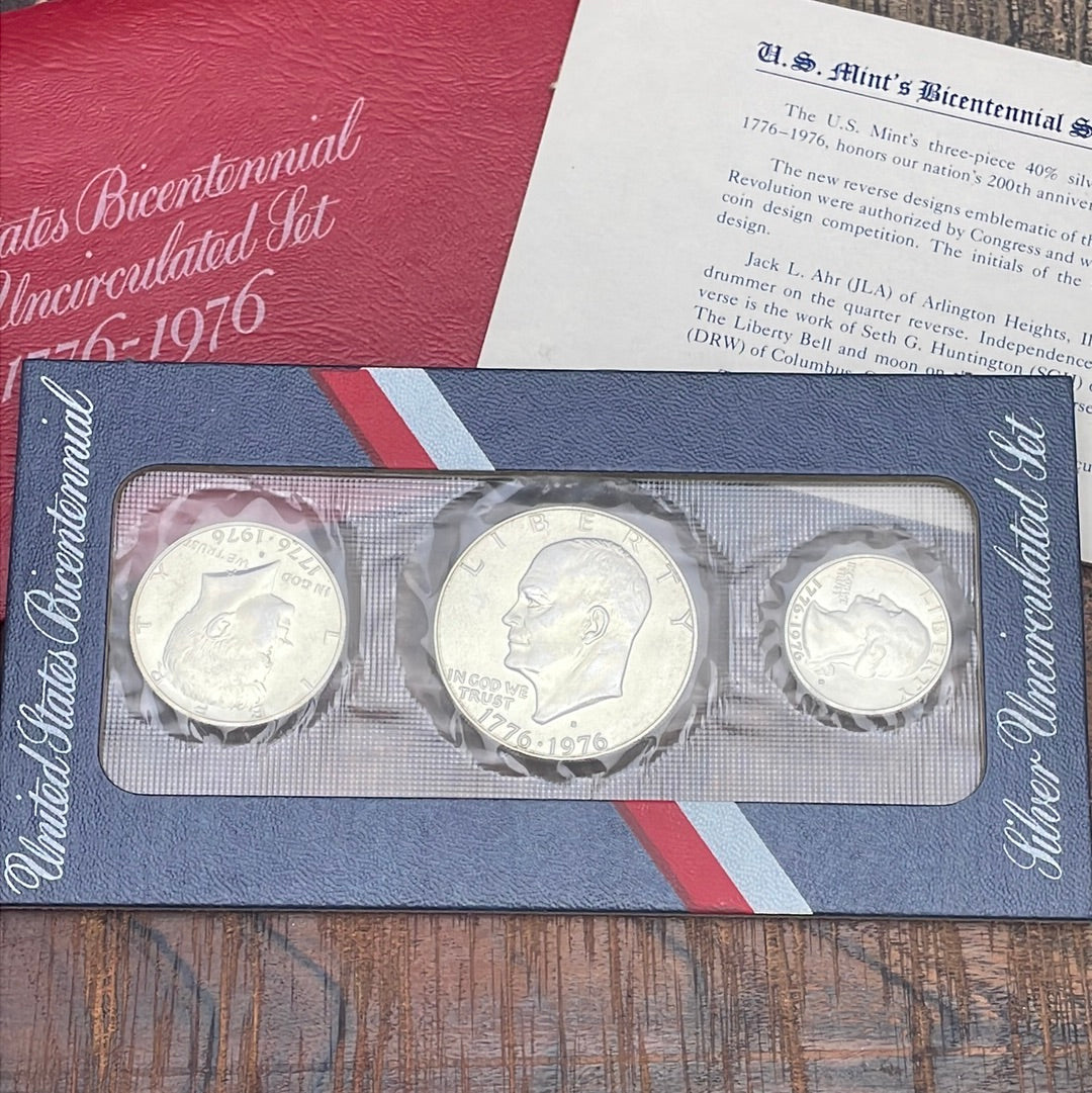 1976 US Bicentennial Silver Uncirculated Set in OGP with COA