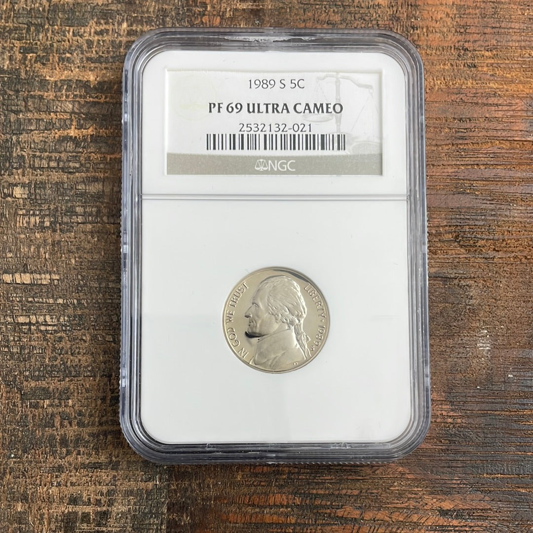 1989-S 5c US Jefferson Nickel, NGC PF69 Ultra Cameo