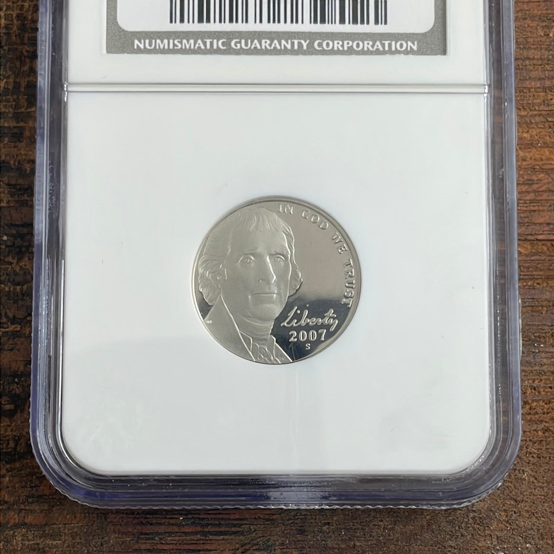 2007-S 5c US Jefferson Nickel PF 70 Ultra Cameo