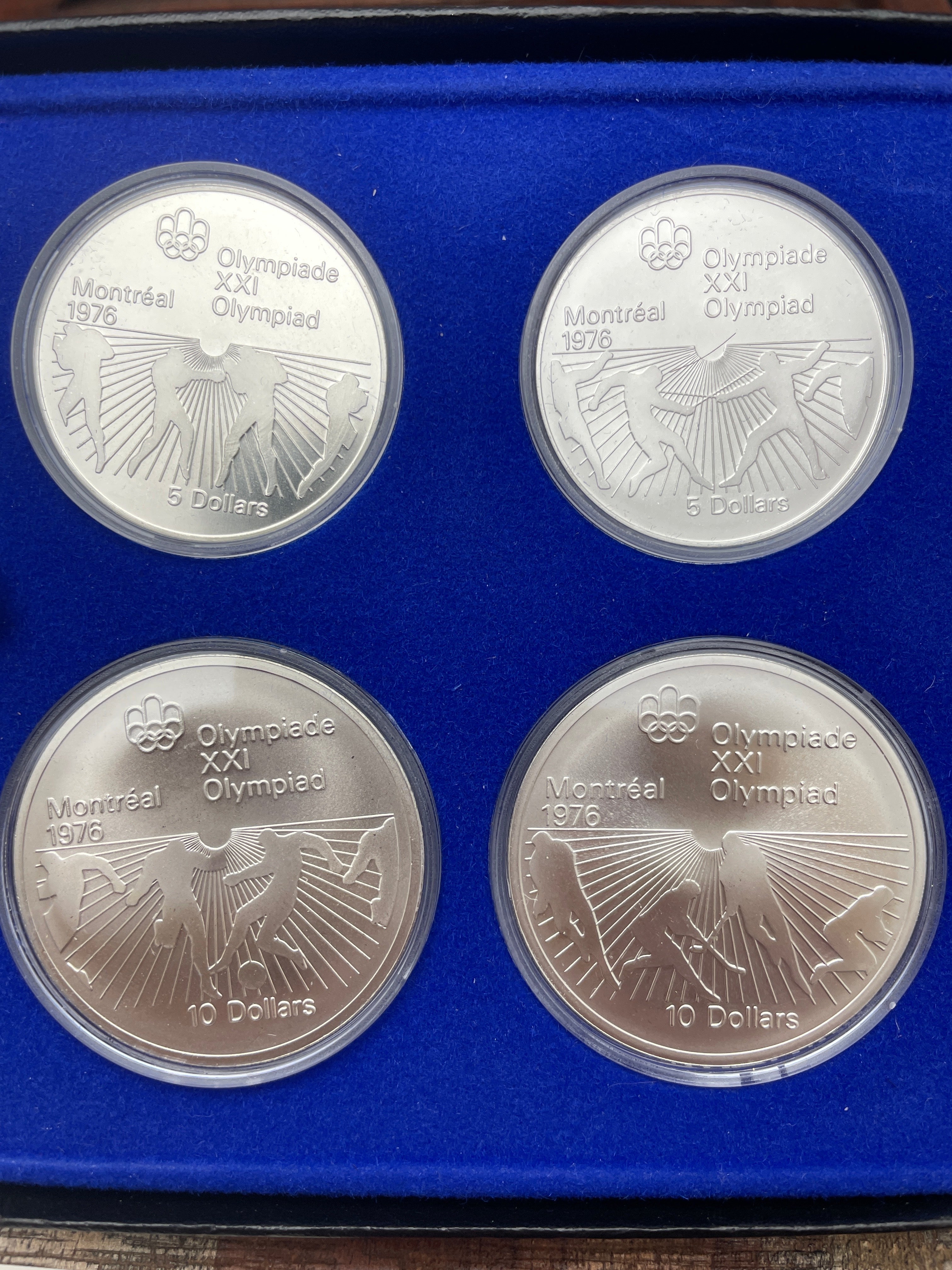 1976 Canada 4-Coin Olympic Silver Series VI ~ 4.32 oz ASW Sterling Silver