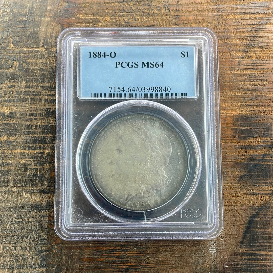 1884-O $1 US Morgan Silver Dollar PCGS MS64