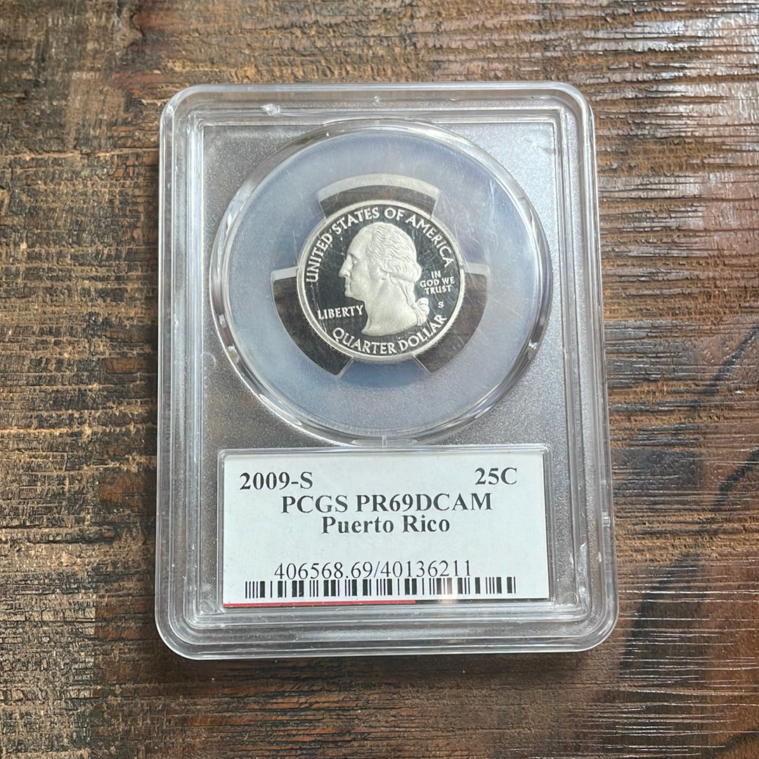 2009-S 25c US Washington Quarter PCGS PR69DCAM-Puerto Rico.