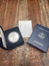 2003-W $1 US American Silver Eagle Proof Coin~Capsule, Presentation Case, and Box with COA