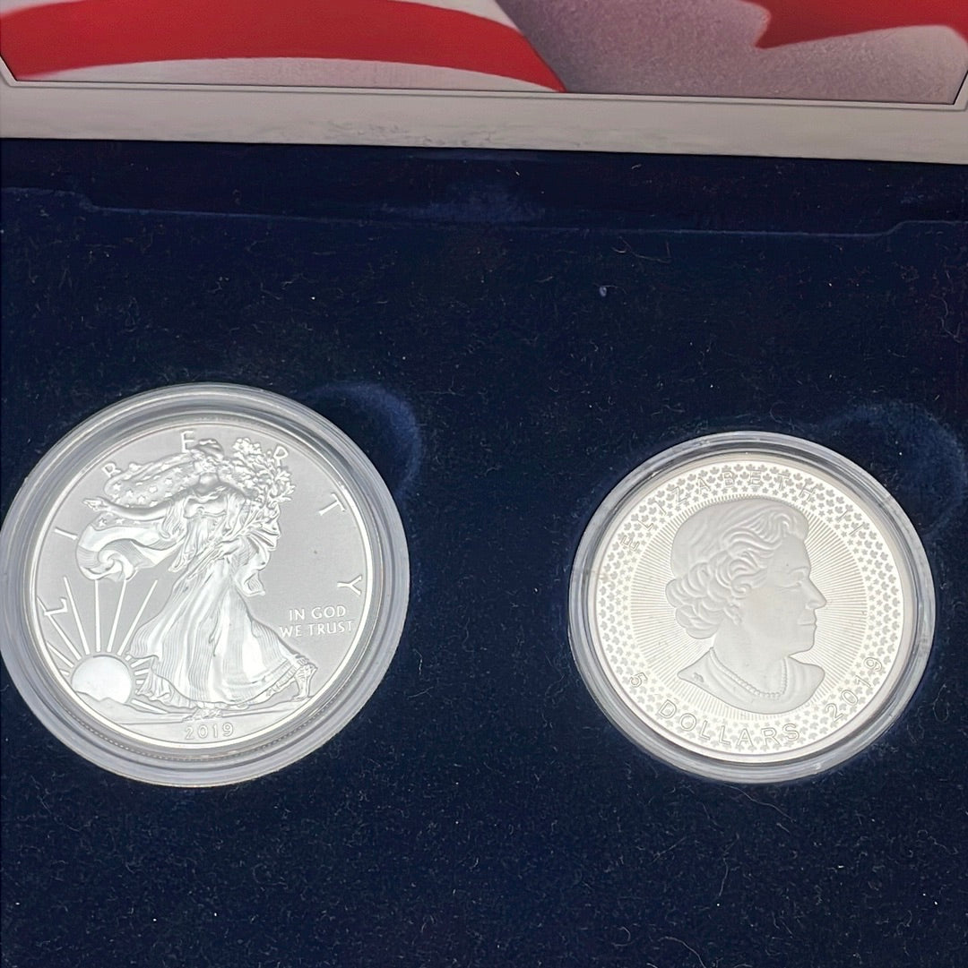 2019 Pride of Two Nations~Canada Set and US Set~ 2 coins in each set 4 coins total ~  In OGP with BOX and COA