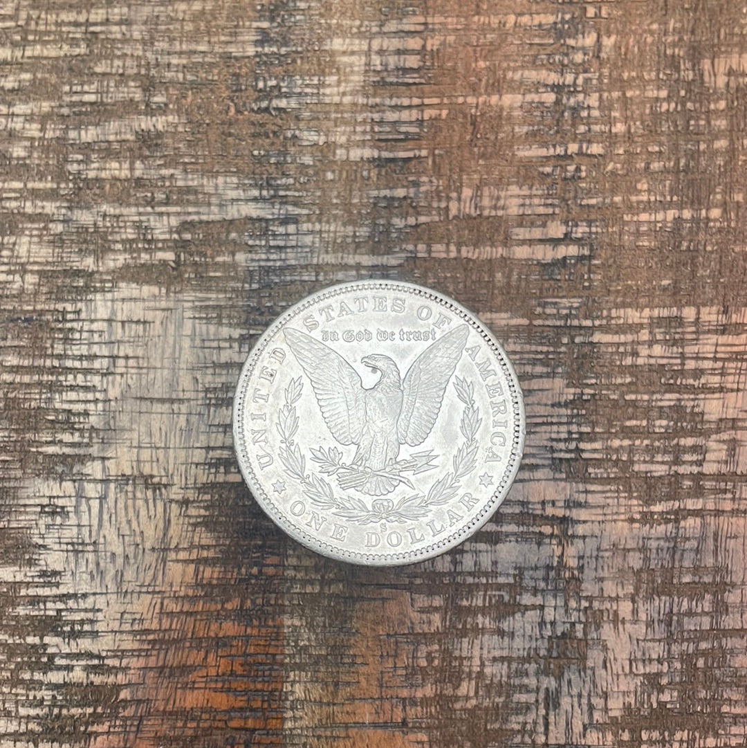 1880-S $1 US Morgan Silver Dollar~Large S