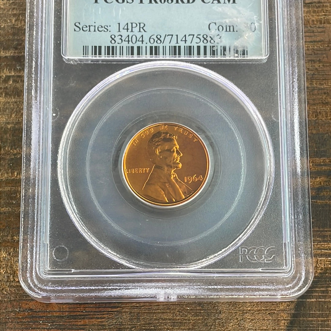 1964 1c US Lincoln Memorial Cent PCGS PR68 RD CAM