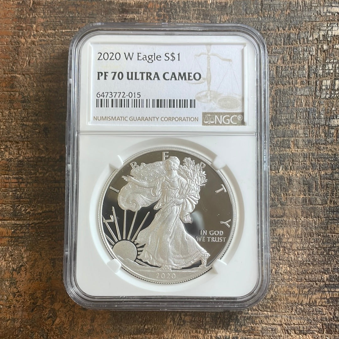 2020-W $1 American Silver Eagle. NGC PF 70 Ultra Cameo.