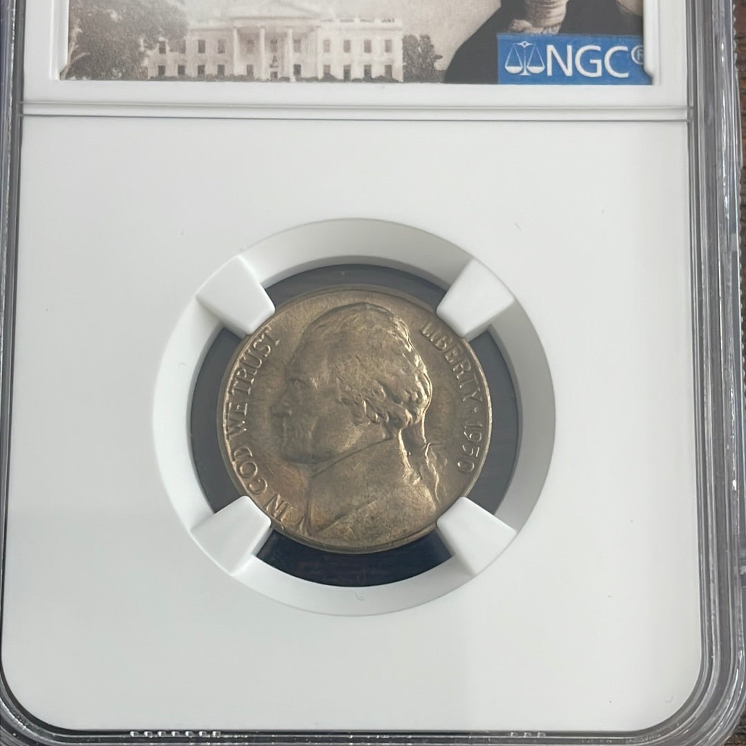 1950-D 5c US Jefferson Nickel NGC MS65 5FS.