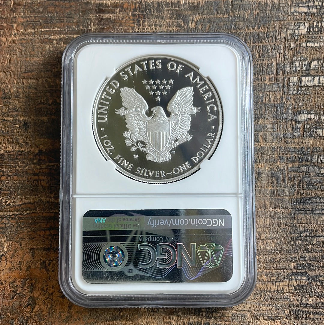 2021-W $1 American Silver Eagle. Type 1. NGC PF 70 Ultra Cameo.