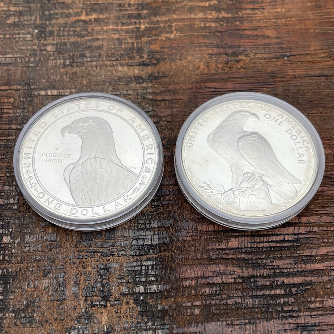 1983-S & 1984-S US $1 Olympic Silver Proof 2 Coins in OGP w/ COA