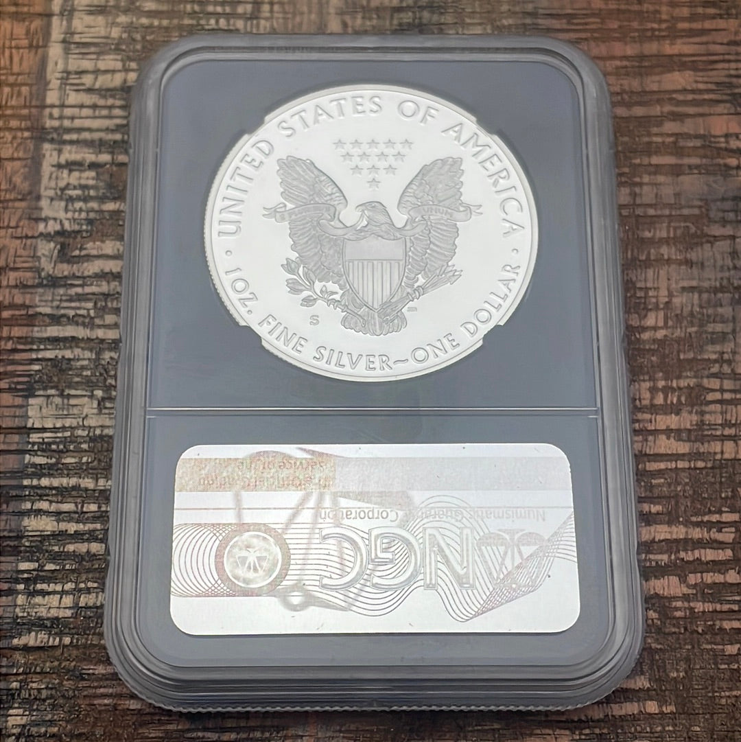 2020-S $1 US American Silver Eagle~FDOI~ NGC PF 70 Ultra Cameo~ Mercanti Signed
