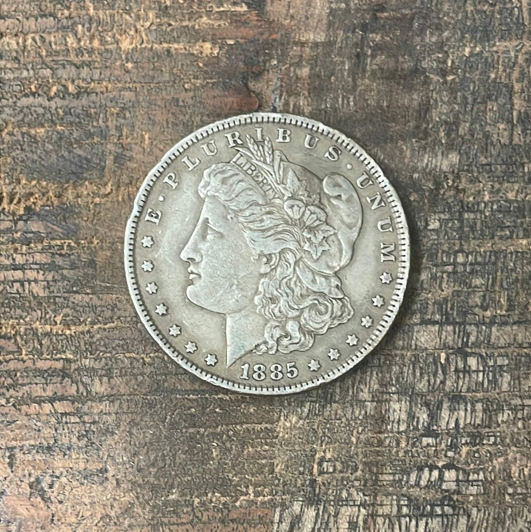 1885 $1 US Morgan Silver Dollar