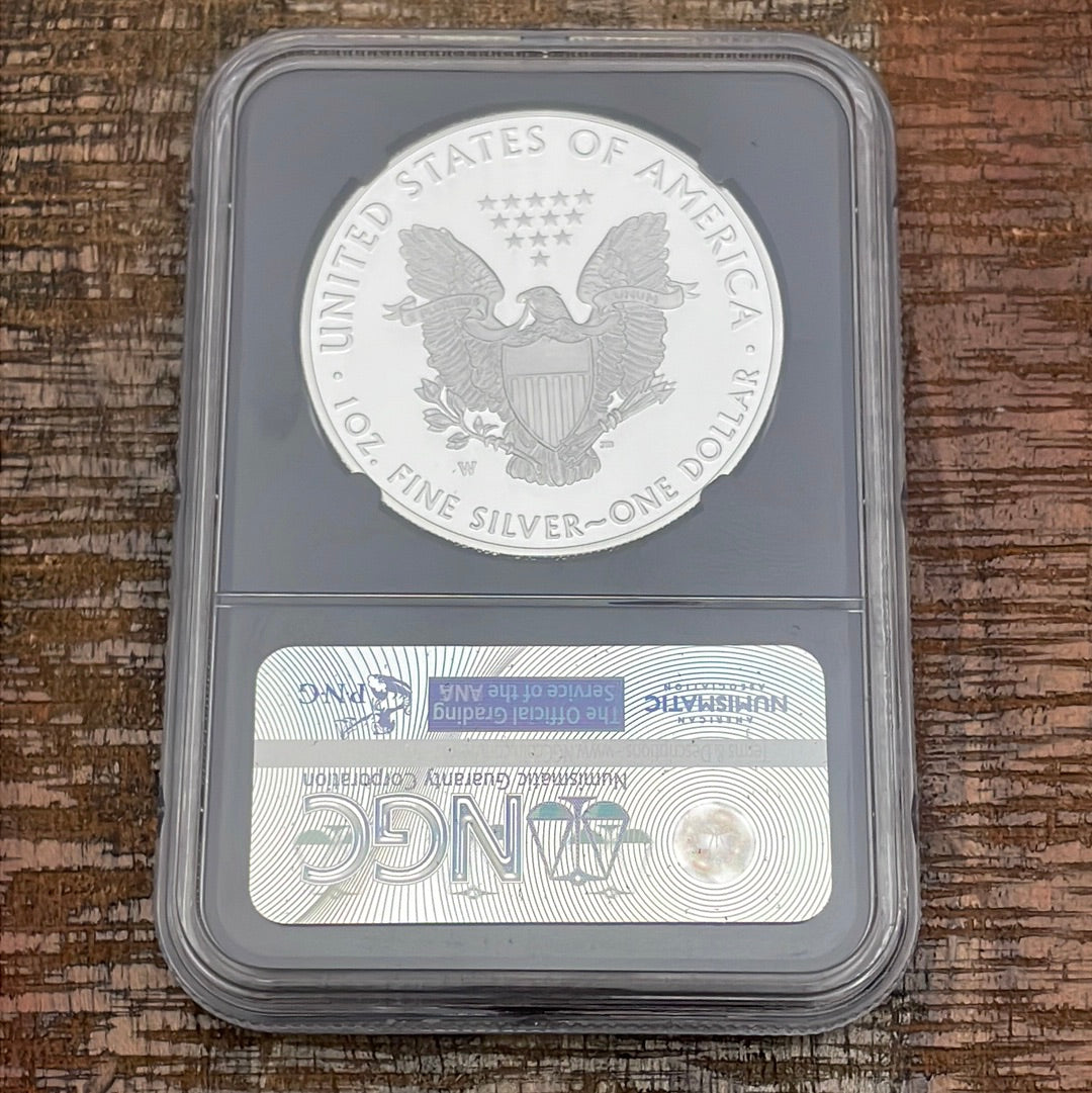 2018-W $1 American Silver Eagle ~ FDOI ~ NGC PF70 Ultra Cameo ~ Moy signed