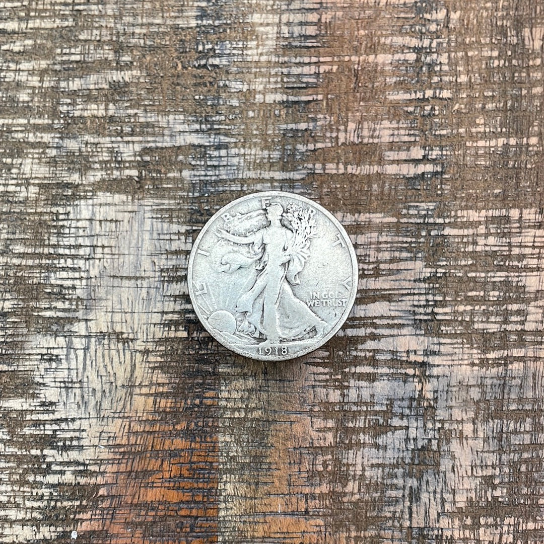 1918 50C US Walking Liberty Half Dollar