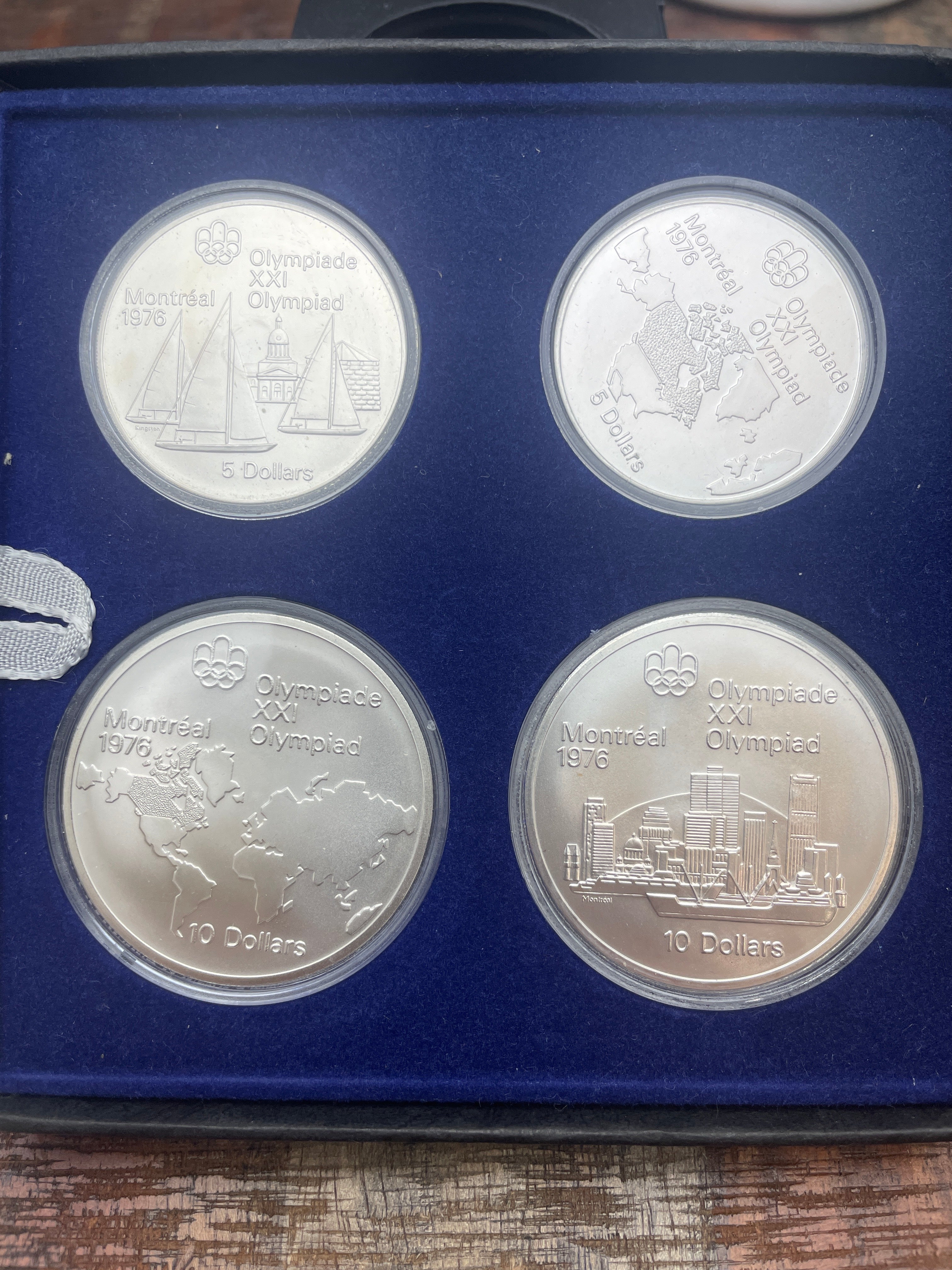 1973 Canada 4-Coin Olympic Silver Series I ~ 4.32 oz ASW Sterling Silver