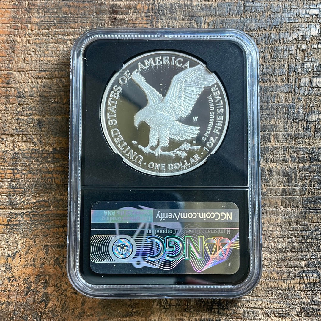2021-W $1 American Silver Eagle T-2 NGC PF 70 Ultra Cameo