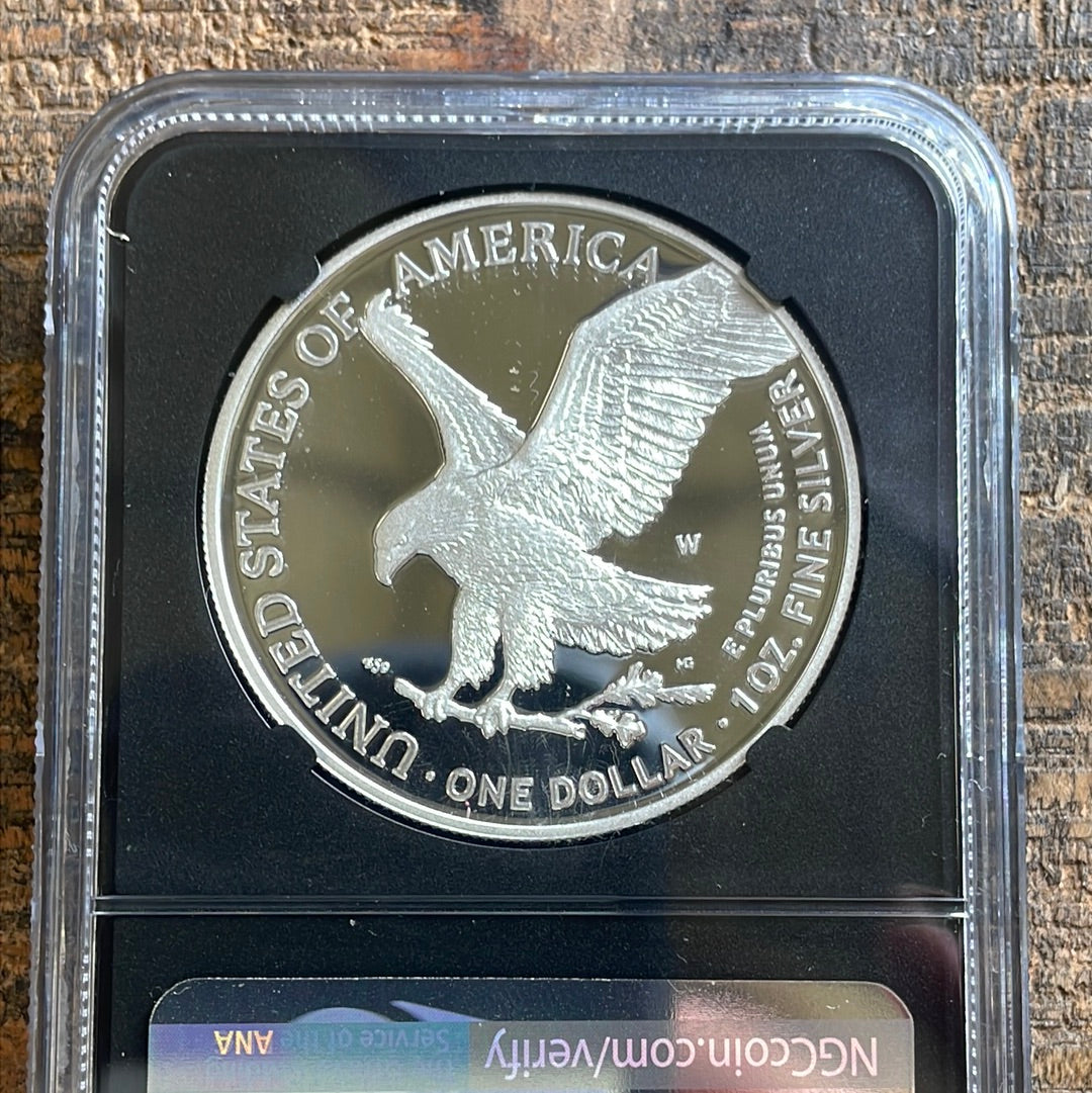 2021-W $1 American Silver Eagle T-2 NGC PF 70 Ultra Cameo