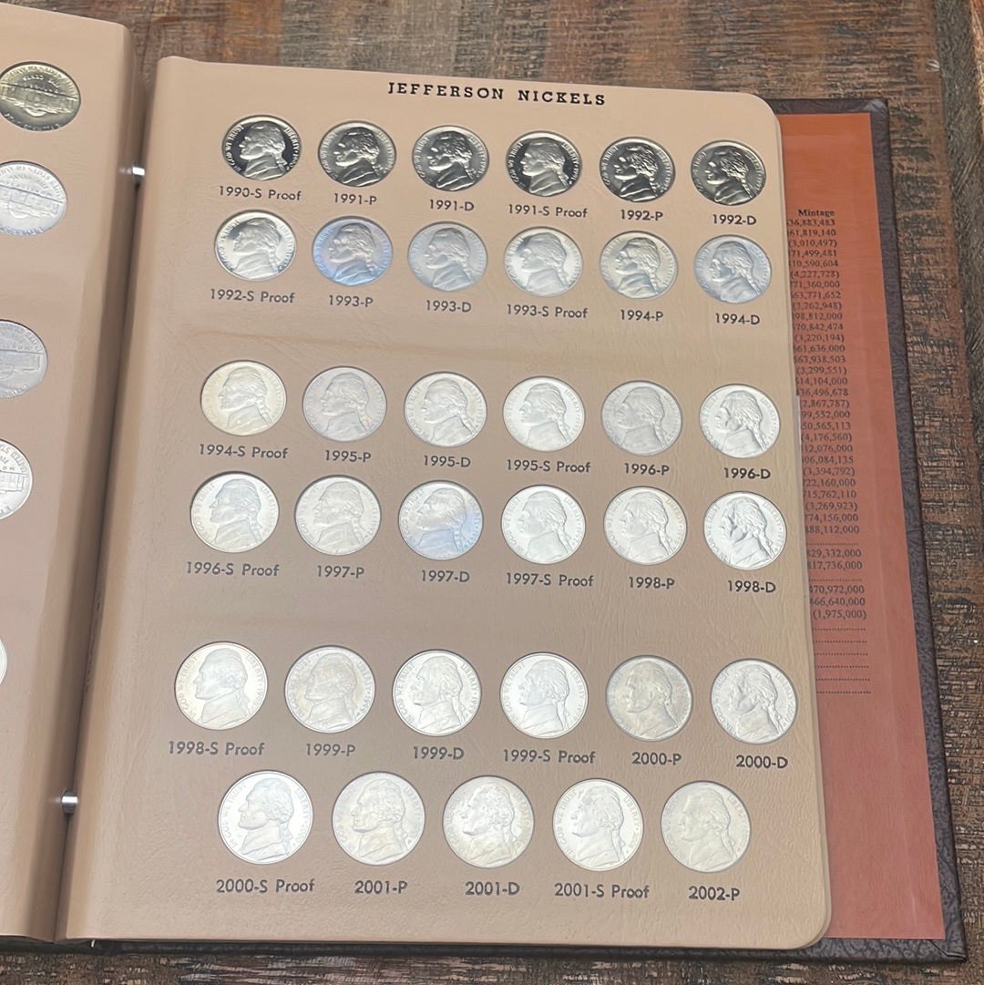 1938-2011 5C US Jefferson Nickels Complete Book - Includes Proof-Only Issues