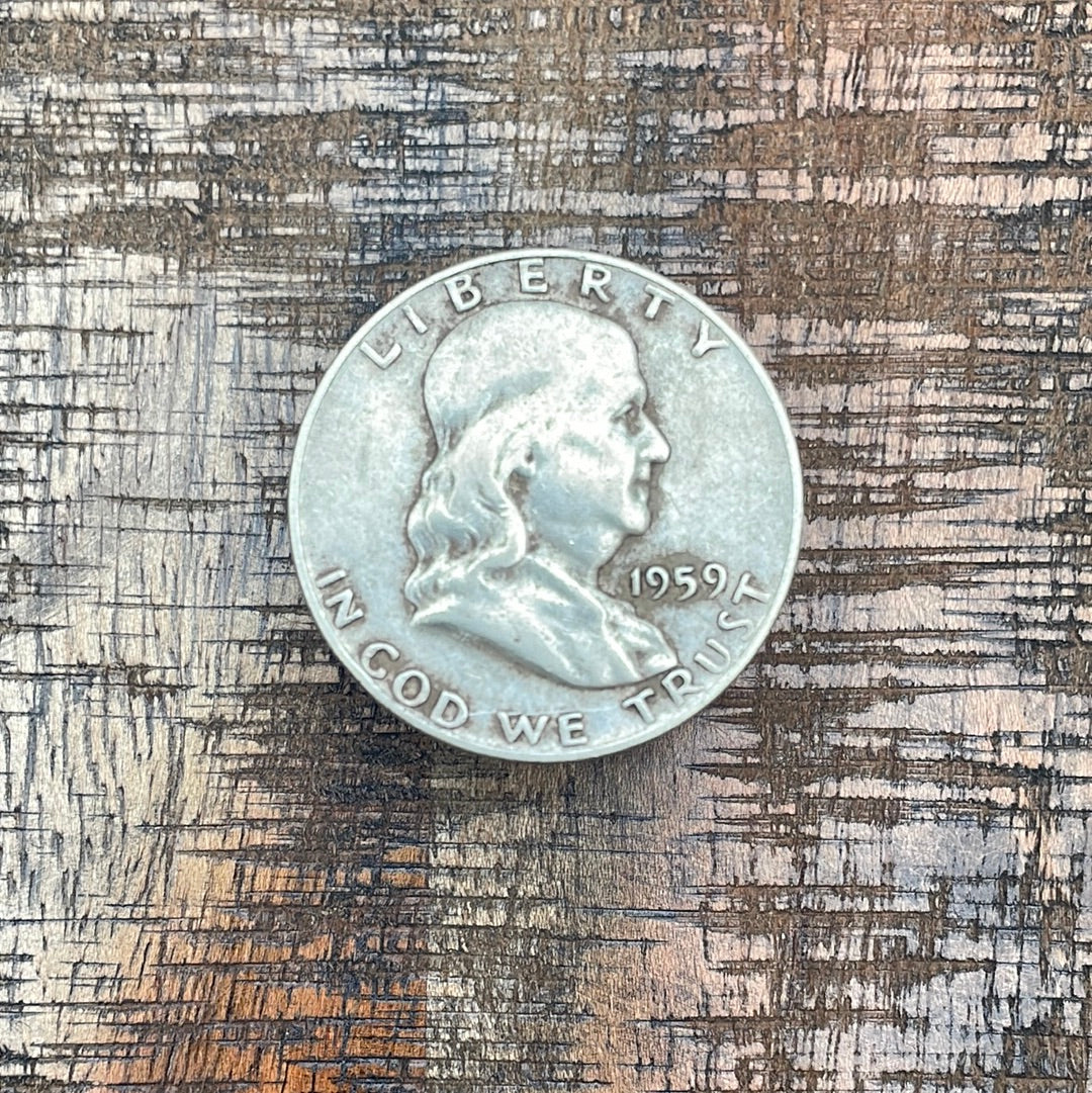 1959-D 50C US Franklin Half Dollar
