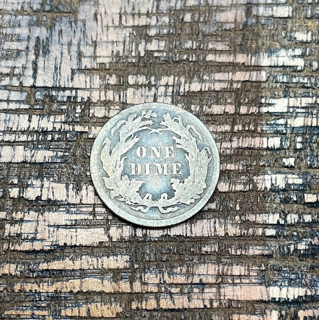 1891 10c US Seated Liberty Dime - 90% Silver