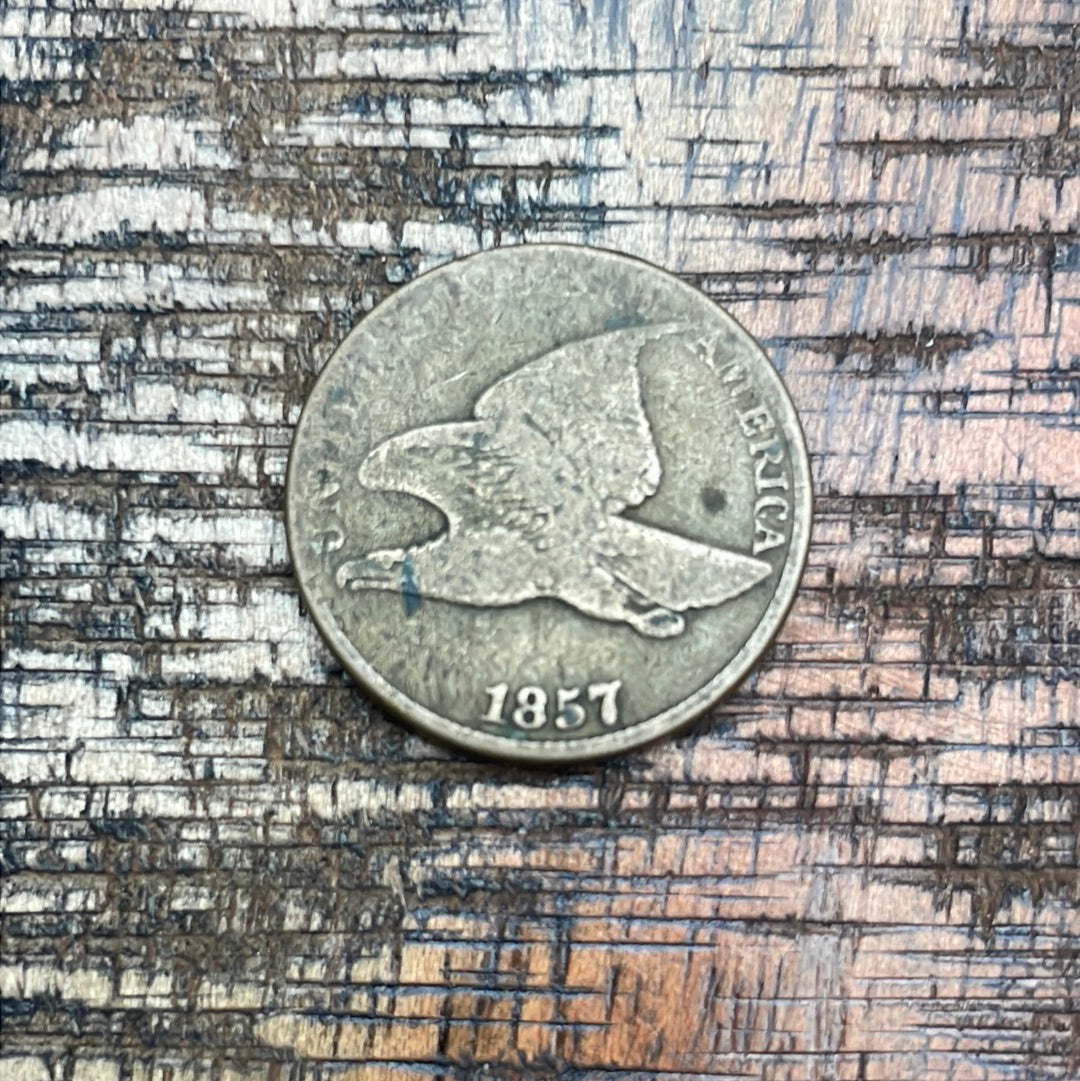 1857 1c Flying Cent