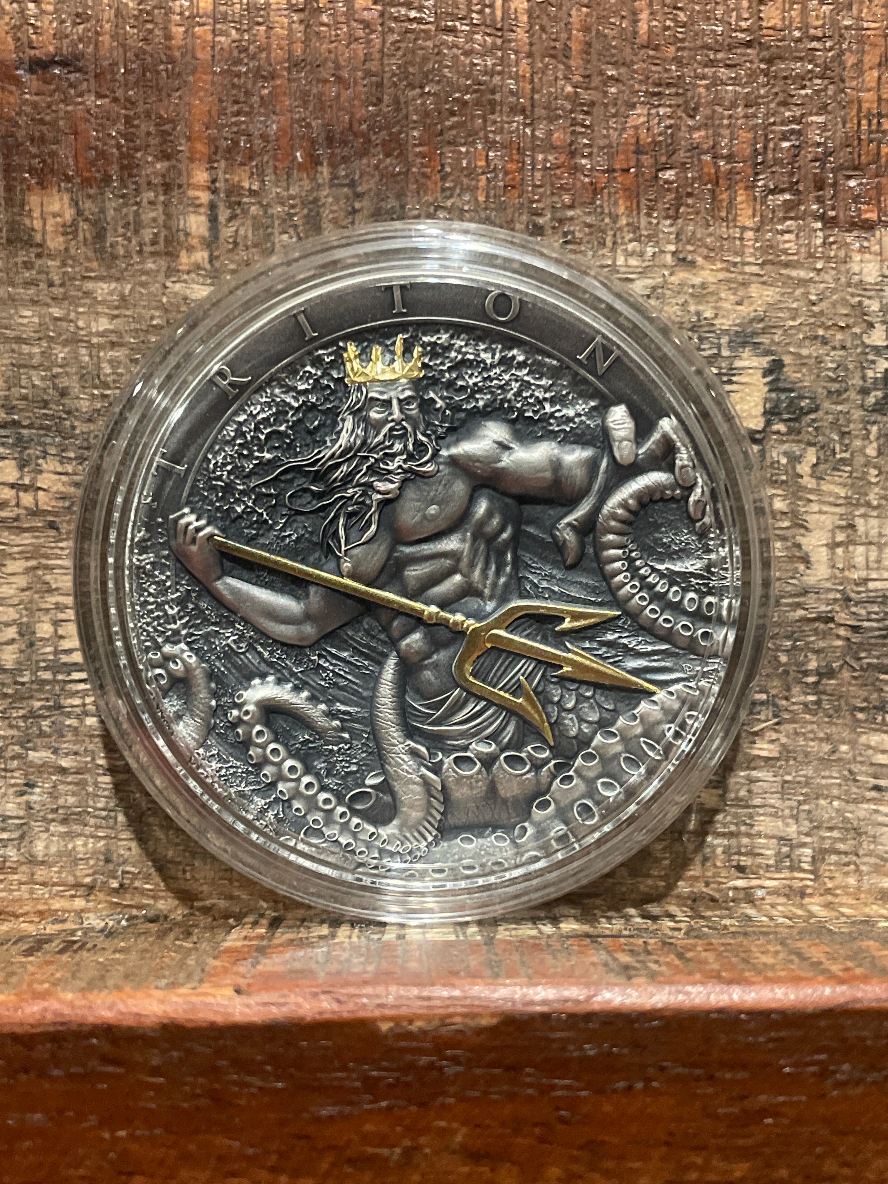 2022 Niue $5 2oz High Relief .999 Silver Triton - Mintage of 600