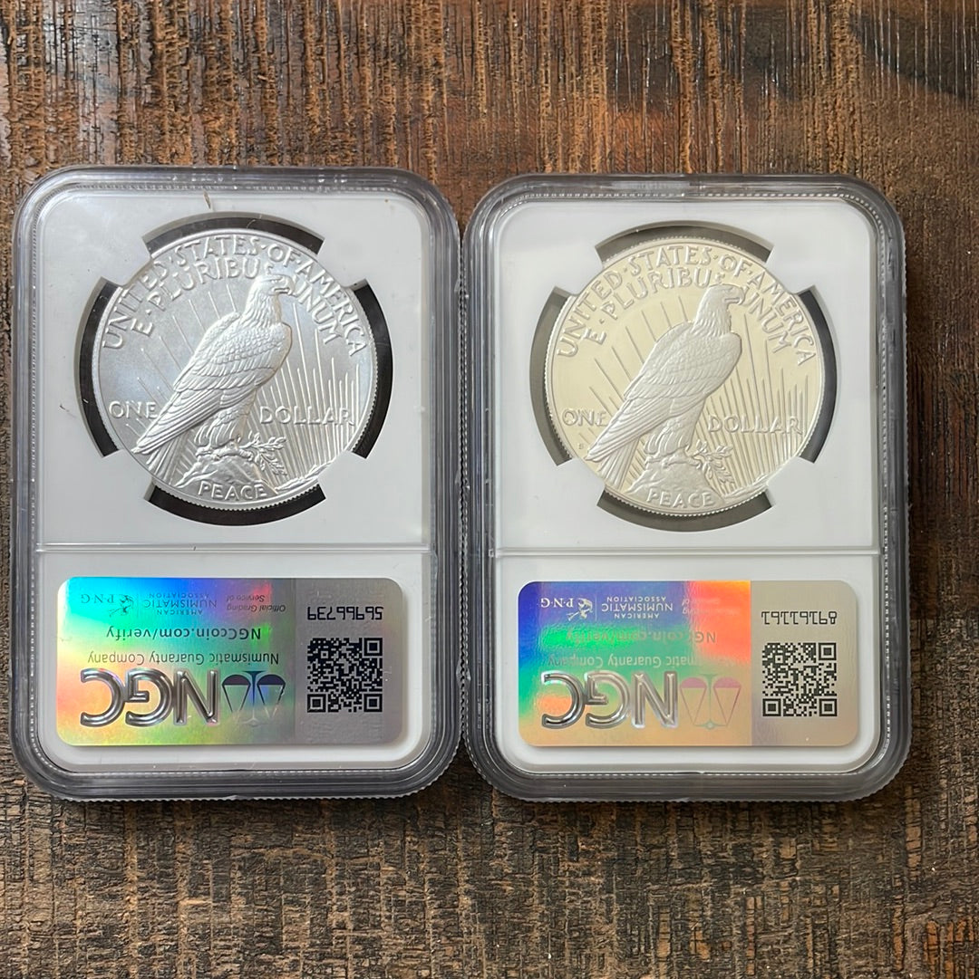 2023 Morgan & Peace Dollar Sets P & S. NGC Early Releases MS70 & PF70 Ultra Cameo