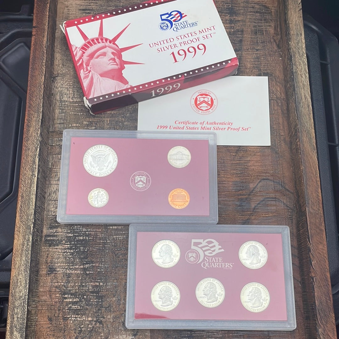 1999-S Silver Proof Set in OGP with COA
