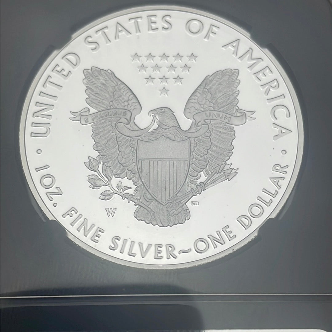 2021-W $1 US American Silver Eagle~ Heraldic Eagle T-1~ Congratulations Set~ FDOI~ NGC PF70 Ultra Cameo ~ Mercanti Signed