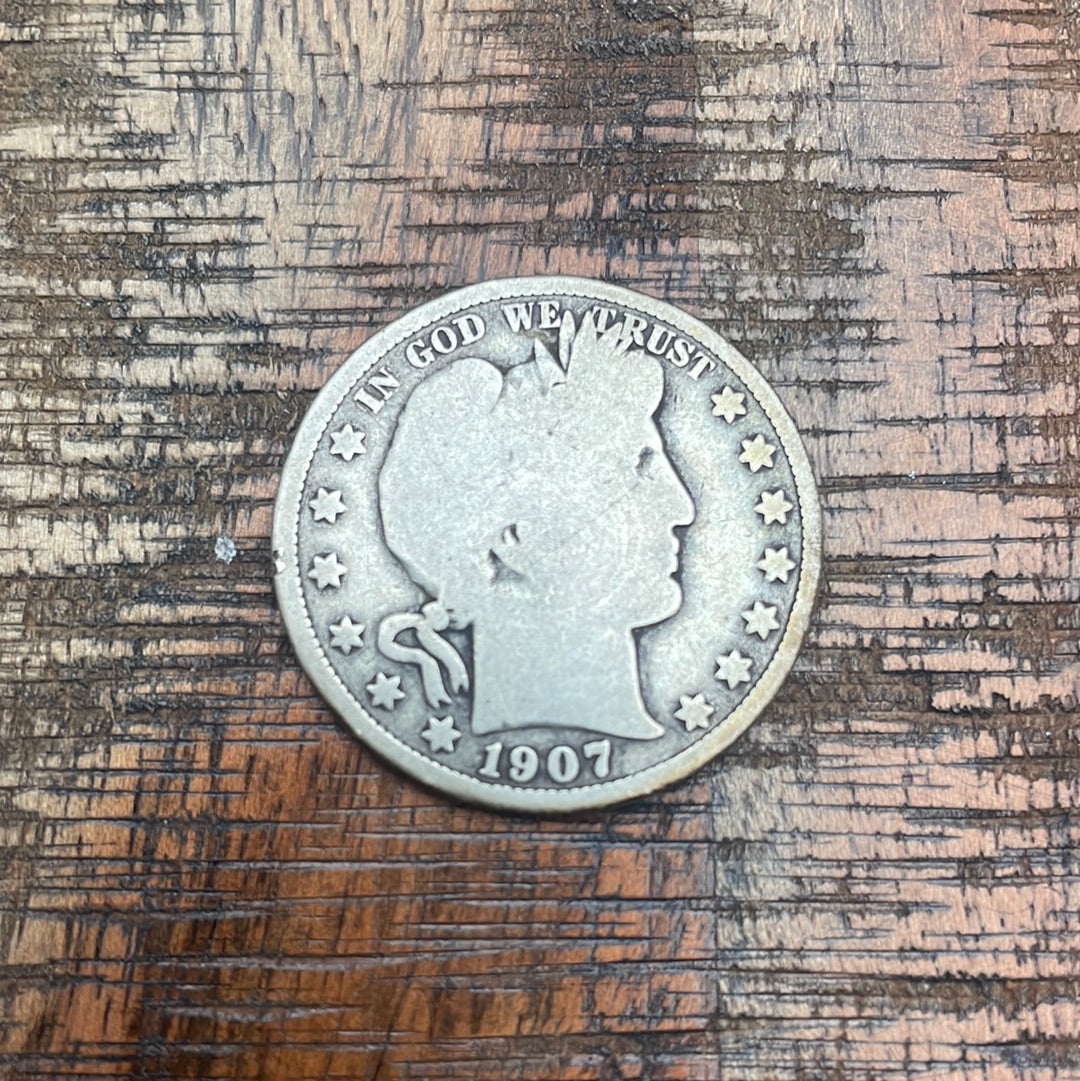 1907-D 50C US Barber Half Dollar